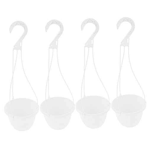 Toddmomy 4 Stück Orchideen-hängepflanzer Orchideen-pflanzgefäß Zum Aufhängen Blumenampel Hängekorb Für Pflanzen Hängende Pflanzgefäße Für Den Innenbereich Blumenkorb Plastik Drinnen Weiß von Toddmomy