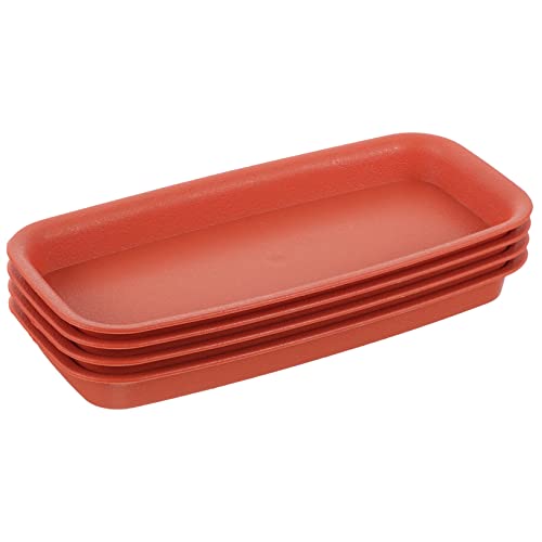 Toddmomy 4 Stück Rechteckige Pflanzentabletts aus Robustem Kunststoff Wasserfeste Tropfschalen für Blumentöpfe Schützt Oberflächen vor Wasserleckage Geeignet für Zimmerpflanzen und von Toddmomy