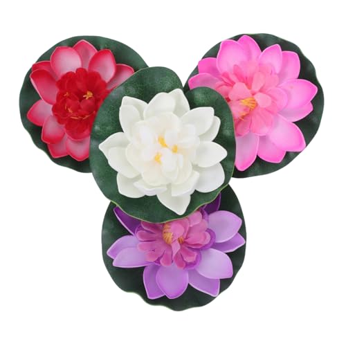 Toddmomy 4stücke Eva Künstliche Schwimmende Lotusblumen Dekorative Wasserlilien Für Teich Aquarium Und Brunnen Farbvariationen Für Aquarien Und Gartendekoration von Toddmomy