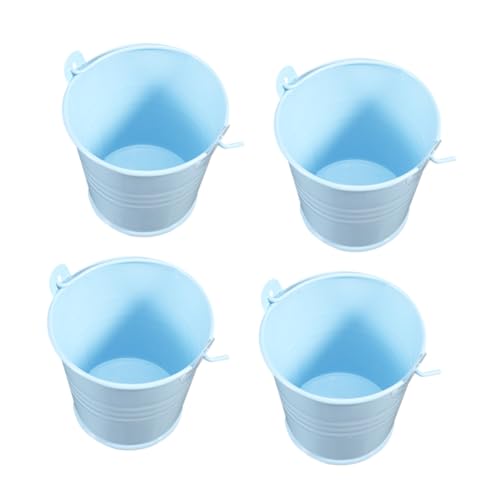 Toddmomy 4 Stück Teiliges Mini Eiseneimer Blumentopf Vintage Garten Deko Balkon Tischdekoration Vielseitig als Pflanzkübel und Aufbewahrungsbox Geeignet von Toddmomy
