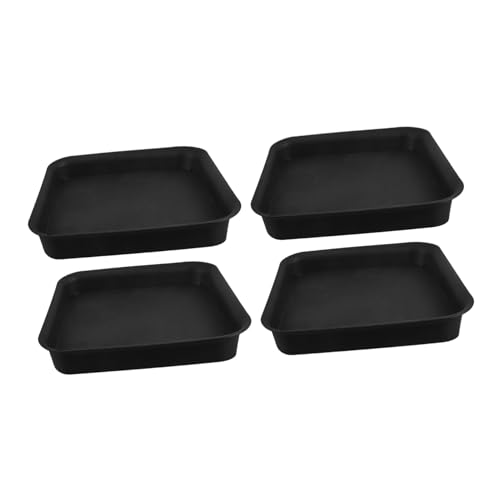 Toddmomy 4 Stück Teiliges Pflanzuntersetzer Quadratisch Dickes Mattes Kunststoff-tablett für Blumentöpfe Wasserauffangschale für Balkon und Garten Verhindert Überlauf und Schont Böden von Toddmomy