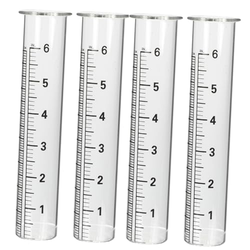 Toddmomy 4 Stück Teiliges Regenmessglas mit Klarer Einteilung Transparentes Reagenzglas regenmessgerät für Garten und Außenbereich Präzise Niederschlagsmessung Einfach Ablesbar Lang Toddmomy 4 Stück Teiliges Regenmessglas mit Klarer Einteilung Transparentes Reagenzglas regenmessgerät für Garten und Außenbereich Präzise Niederschlagsmessung Einfach Ablesbar Lang von Toddmomy