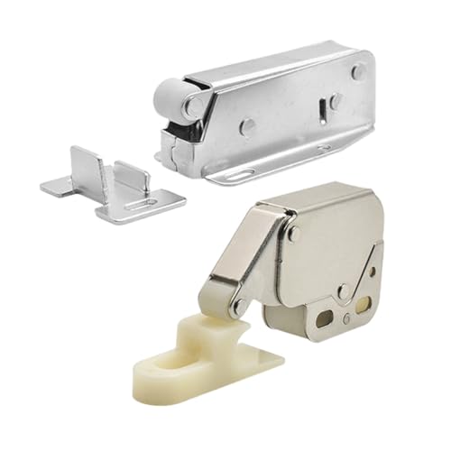 Toddmomy 4 Stück Teiliges Schranktür sicherheitsset aus Langlebigem Kaltstahl Selbstschließend Druckbetätigte Türriegel für Schränke Kleiderschränke Einfache Montage Rostfrei Vielseitig von Toddmomy