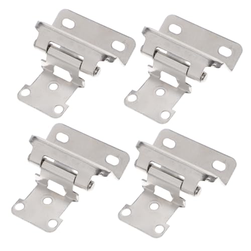 Toddmomy 4 Stück Teiliges Selbstschließende Scharniere für Küchenschrank und Möbel mit Geräuschreduzierender Feder Langlebig Rostfreier Geeignet für Holzschranktüren und Kleiderschränke von Toddmomy