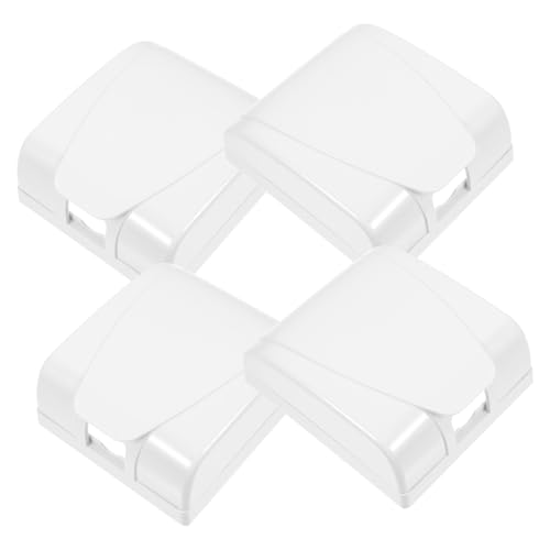 Toddmomy 4 Stück Teiliges Steckdosenabdeckung aus Transparentem Abs Wetterfeste Spritzwassergeschützte Schutzhaube mit Klappdeckel Staubdicht und Bruchsicher für Außen Innenbereiche von Toddmomy