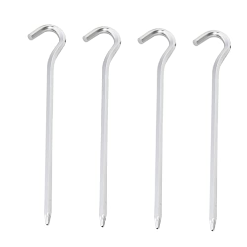 Toddmomy 4Stücke Aluminiumlegierung Zeltheringe für Harte Böden Stabiler Bodenanker für Camping Trampoline und Pavillons und Tragbar zur Zeltfixierung von Toddmomy