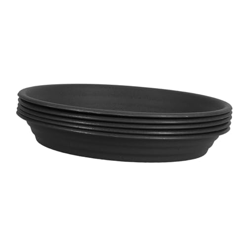 Toddmomy 5 Stück Blumentopf Tablett Pflanzenuntertassen für Innenräume Untersetzer für Topfpflanzen Auffangschalen für Pflanzentöpfe Wasserschale für Blumentöpfe Topfstecher pp Harz Schwarz von Toddmomy