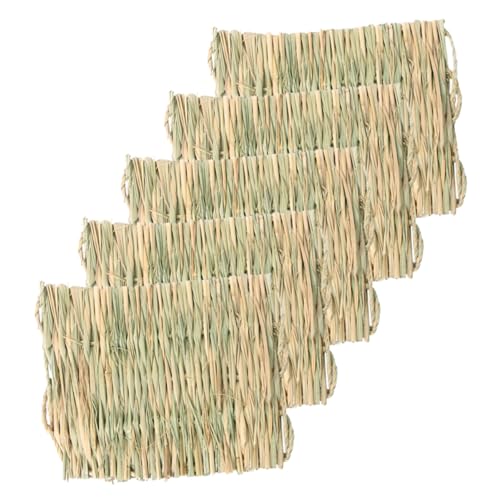Toddmomy 5 Stück Handgewebte Grasmatte aus Natürlichem Stroh Kleine Schlafmatte für Kaninchen Meerschweinchen Hamster Weiche Sichere Kuscheldecke Kauen Toddmomy 5 Stück Handgewebte Grasmatte aus Natürlichem Stroh Kleine Schlafmatte für Kaninchen Meerschweinchen Hamster Weiche Sichere Kuscheldecke Kauen von Toddmomy