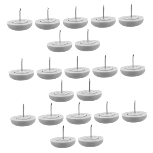 Toddmomy 50 Stück Möbelbeine Gleiter mit Metallnagel rutschfeste Bodenprotektoren für Stühle und Tische Langlebige PVC Pads Stoßdämpfend Einfache Montage für Holz Gartenmöbel von Toddmomy