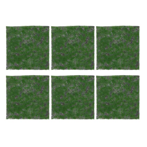 Toddmomy 6 Stück Kunstmoos Gefälschtes Moos Für Mikro Landschafts Sukkulenten DIY Dekoration – 15 X 15 cm Künstliche Rasenmatte Für Kleine Flächen von Toddmomy