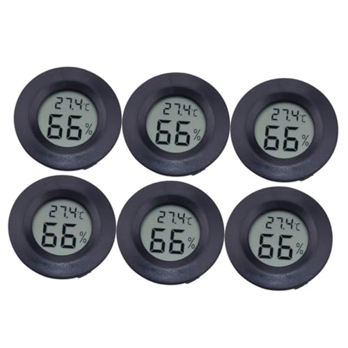 Toddmomy 6 Stück Teiliges Digitales Thermometer und Hygrometer Rundes Acrylgehäuse Eingebettete Temperatur Feuchtigkeitsmessung für Reptilien terrarien und Haustierboxen Kompaktes Design Toddmomy 6 Stück Teiliges Digitales Thermometer und Hygrometer Rundes Acrylgehäuse Eingebettete Temperatur Feuchtigkeitsmessung für Reptilien terrarien und Haustierboxen Kompaktes Design von Toddmomy