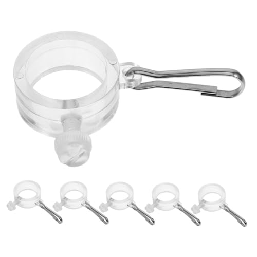 Toddmomy 6 Stück Teiliges Flaggenhalter aus Kunststoff mit Stabilem Haken Windfeste Flaggenringe für Fahnenmast Befestigung für Innen und Außenbereich Minimalistisches Design von Toddmomy