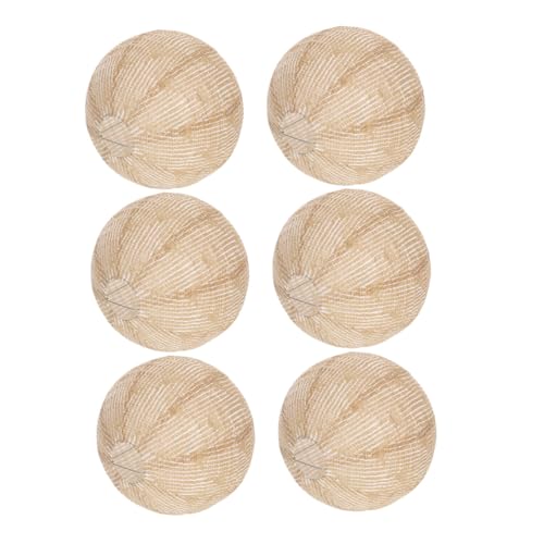 Toddmomy 6 Stück Teiliges Runde Hänge-laternen aus Jute mit Vintage-inspiriertem Leinenlampenschirm Chinesisches Design für Hochzeiten Geburtstagsfeiern und Stilvolle Partydekoration von Toddmomy