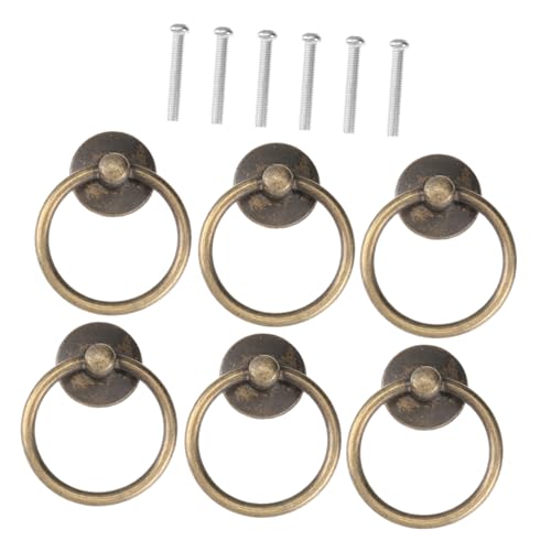 Toddmomy 6 Stück Teiliges Runde Schwarze Einloch Türgriffe aus Zinklegierung und Eisen Langlebige Möbelschubladen ringgriffe mit Retro Design Geeignet für Schrank Kommode Kleiderschrank Toddmomy 6 Stück Teiliges Runde Schwarze Einloch Türgriffe aus Zinklegierung und Eisen Langlebige Möbelschubladen ringgriffe mit Retro Design Geeignet für Schrank Kommode Kleiderschrank von Toddmomy