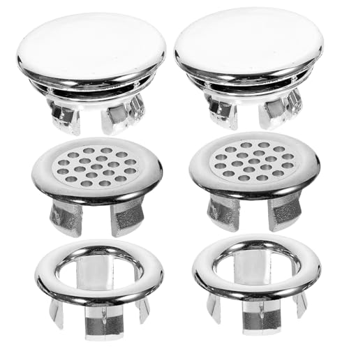 Toddmomy 6 Stück Teiliges Waschbecken Überlaufring Bad Zubehör Dekorativer Überlaufkappe Waschtisch Ersatz für Badezimmer und Küche von Toddmomy