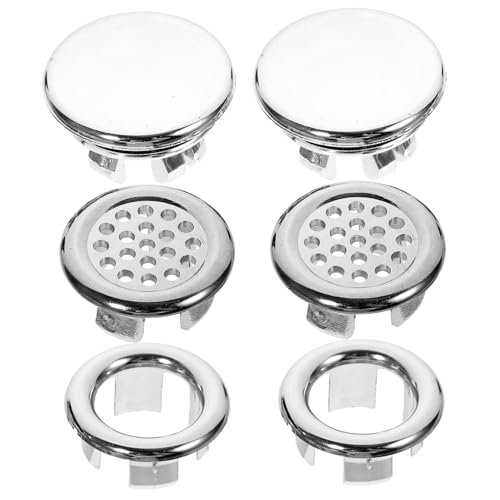 Toddmomy 6 Stück Waschbecken Überlaufring Einfache Installation Langlebiges Dekorationszubehör für Badezimmer und Küche Passend für Waschbecken und Waschtische von Toddmomy