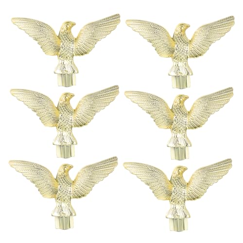 Toddmomy 6 Stück Wetterfester Goldener Flaggenmast Adlerkopf Wetterbeständiges Outdoor-flaggenmast-zubehör Uv Korrosionsgeschützter Fahnenmast-Topper für Garten und Hof von Toddmomy