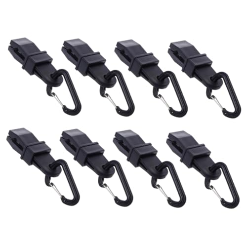 Toddmomy 8 Stück Teiliges Kunststoff Zelt Clips Schnellschnappverschluss Zeltschnur Befestiger Schwarz für Camping Zeltplane Markise Geeignet für Outdoor Rucksack und Auto von Toddmomy