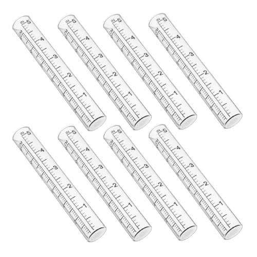 Toddmomy 8 Stück Teiliges Regenmesser Ersatzglasrohr Transparent Wetterfestes Glas Messrohr für Garten und Außenbereich Präzise Niederschlagsmessung zur Pflanzenbewässerung und Gartenpflege von Toddmomy