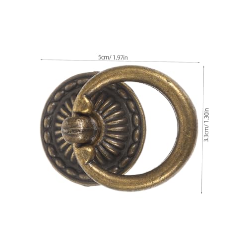 Toddmomy 8 Stück Teiliges Vintage Schubladenring Griff Langlebiger Zinklegierung mit Antiker Bronzeoberfläche Rundes Einzelmontage-loch Ergonomisch für Kommode Nachttisch Schrank Möbelgriff von Toddmomy