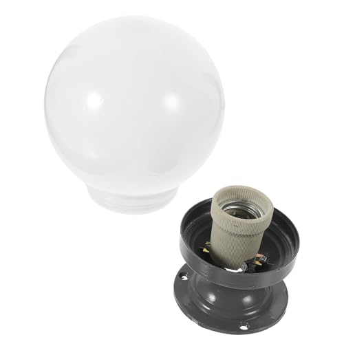 Toddmomy Acryl Kugel lampenschirm Ø Wetterfester Outdoor Poller Lampenabdeckung Leichter Einfach zu Montierender Gartenpfosten Lampenschutz für Garten Hofbeleuchtung von Toddmomy