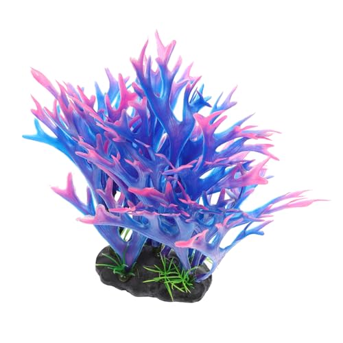 Toddmomy Aquarium Pflanze Ornament Künstliche Korallen Dekorative Wasserpflanze Langlebig Realistisch für Fischbecken Aquarien Landschaft Grün blau von Toddmomy