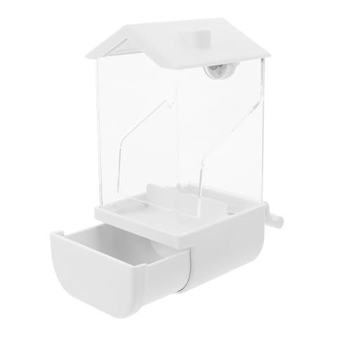 Toddmomy Automatischer Vogelfutterspender Mit Klarem Fenster Kein Verschütten Für Kleine Und Mittlere Vögel Flexibles Montagesystem Für Käfige Und Innenräume Saubere Fütterung Ohne von Toddmomy