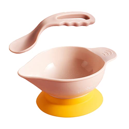 Toddmomy Babyschale Baby Fütterungsschalen Set Silikonschale mit L?ffel Erste Selbstzuführungsschüssel S?uglingsgeschirr Baby Geschirr Set Kleinkind Essen Liefert Saugnäpfe Für Kleinkinder von Toddmomy