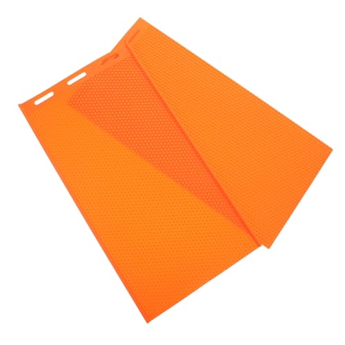 Toddmomy Bienenwachs Prägemaschine Silikonform für Imker Wabenplatten Pressform Orange Langlebig Flexibel DIY Bienenwachs Grundierungsfolie Werkzeug für Bienenzucht von Toddmomy