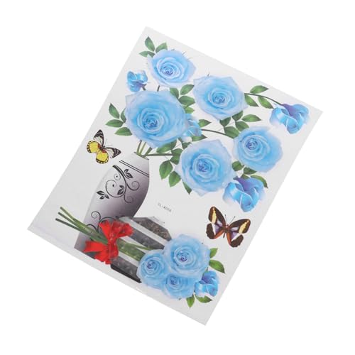 Toddmomy Blumen Wandsticker Selbstklebend Dreidimensionale Fliesenaufkleber mit Frischem Muster Vielseitige Wanddekoration für Wohnzimmer Schlafzimmer Einfache Anwendung Fehlerkaschierung von Toddmomy