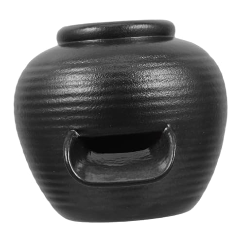 Toddmomy Brunnen Fließendes Wasser Tontopf Teichbrunnen Tischbrunnen Wasserbrunnen Zimmerbrunnen Indoor Gartenbrunnen Tiere Desktop Brunnen Schwarze Keramik von Toddmomy
