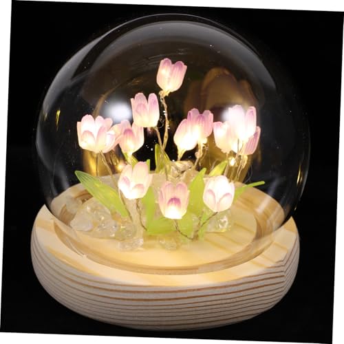 Toddmomy DIY Tulpen Nachtlicht Langlebiges Bastelwerkzeug für Schlafzimmer Stimmungslicht Blumen DIY Materialpaket Sanfte Beleuchtung für Senioren Geschenkidee von Toddmomy