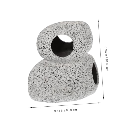 Toddmomy Dekorative Aquarium Fischhöhle aus Robustem Harz Kleines Sicheres Versteck für Garnelen und Cichliden Naturnahe Felsenhöhle als Aquarium deko und Rückzugsort von Toddmomy