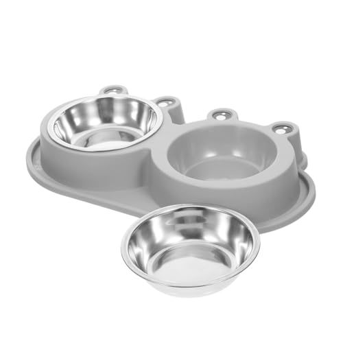 Toddmomy Doppelnapf für Katzen und Hunde Rostfreier Edelstahl mit Rutschfester Kunststoffbasis kein Auslaufen für Kleine bis Mittelgroße Haustiere Doppelte Futter Wasserschale Tragbar und Toddmomy Doppelnapf für Katzen und Hunde Rostfreier Edelstahl mit Rutschfester Kunststoffbasis kein Auslaufen für Kleine bis Mittelgroße Haustiere Doppelte Futter Wasserschale Tragbar und von Toddmomy