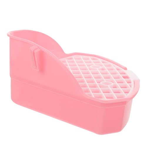 Toddmomy Dreieckige Kaninchentoilette aus Robustem Auslaufsicher und Leicht zu Reinigen mit Praktischem Filtersieb für Kleintiere Wie Hamster Chinchilla und Meerschweinchen Platzsparend von Toddmomy