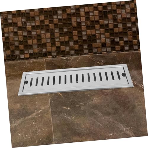 Toddmomy Edelstahl Bodenablauf Rechteckiger Duschabfluss Haarfänger Geruchsverschluss rutschfest für Badezimmer Dusche Abflusssieb Langlebig Hygienisch von Toddmomy