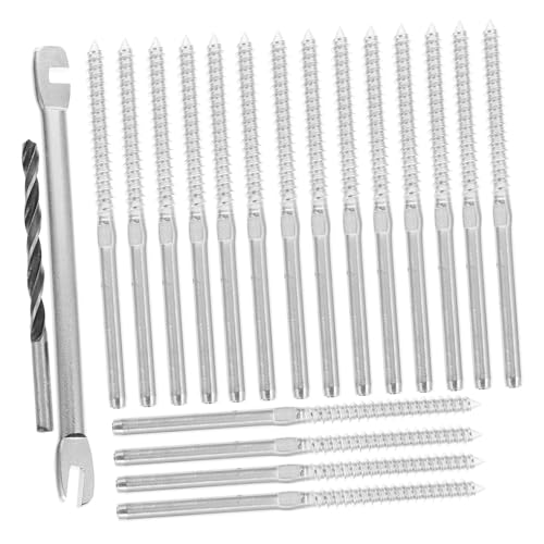 Toddmomy Edelstahl Kabelgeländer Kit mit Swage Lag Schrauben für Holzpfosten Rostfrei für Innen Außenbereich Drehfestes Drahtseil Geländersystem von Toddmomy