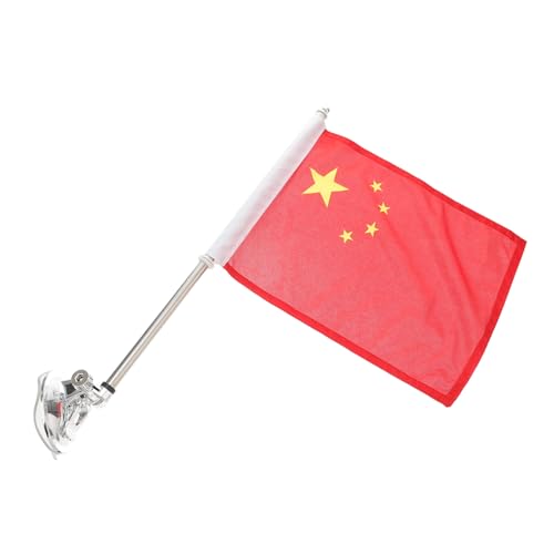 Toddmomy Edelstahl Saugnapf Fahnenhalter Langlebig Wetterfest Vielseitig für Auto Fahnenmast Nationalflagge Halterung für Balkon Garten Veranda von Toddmomy