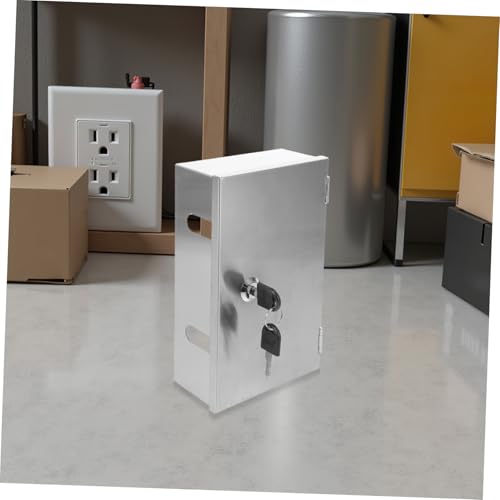 Toddmomy Edelstahl Schutzbox für Steckdosen mit Transparentem Fenster Wasserdichte und Abschließbare Elektrische Anschlussdose Kompatibel mit Verschiedenen Steckdosentypen für Schulen von Toddmomy