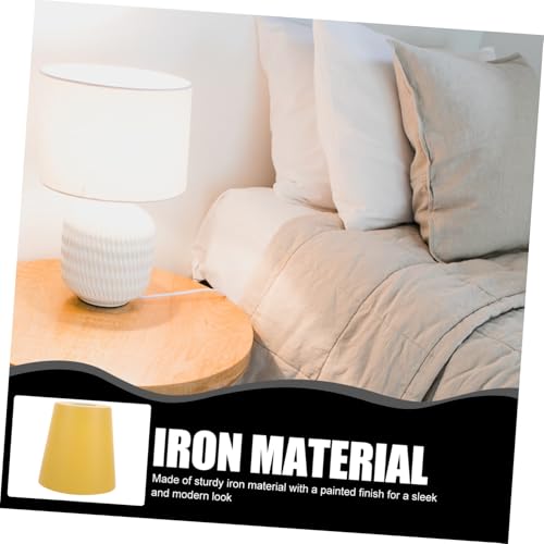 Toddmomy Eisen Lampenschirm für Kronleuchter Hängelampe Robust Lackiert Vielseitig Einsetzbar Leicht Montierbar Klassisch Gelb Wohnraumbeleuchtung Ersatzschirm von Toddmomy