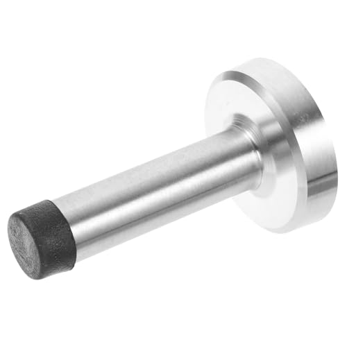 Toddmomy Extra Langer Türstopper aus Gebürstetem Edelstahl mit Schalldämpfender Gummispitze Wandmontage Wetterfest Rutschfest und Kratzschutz für Türgriff und Wand Silber von Toddmomy