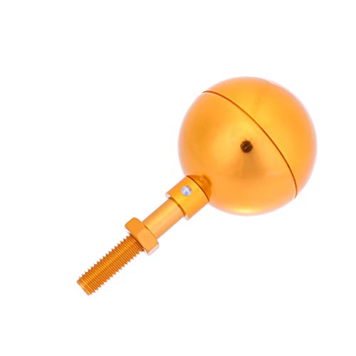 Toddmomy Fahnenmast Ornament Gold Anodisiertes Finish Aluminium Kugel Zubehör für Standard Fahnenmasten Leuchtend Gold Wetterfest Rostresistent Einfache Installation Langlebige Dekoration von Toddmomy