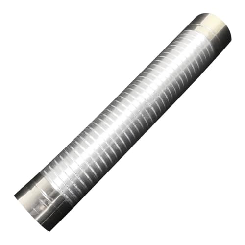Toddmomy Flexible Abgasrohr Aluminiumfolie für Kaminöfen Einfach zu Installierende Flexible Rauchabzugslösung für Küche Bad Trockner und Gewächshaus mit Stahlkopf von Toddmomy