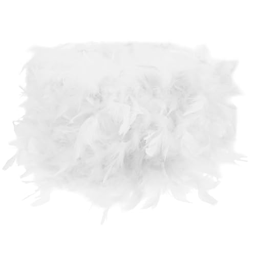 Toddmomy Fluffiger Feder Lampenschirm Ersatzschirm für Tisch Stehlampe Moderner Eleganter Lampenschirm mit Weichem Kunstfeder design Einfach zu Montieren Schlafzimmer und Wohnzimmer von Toddmomy