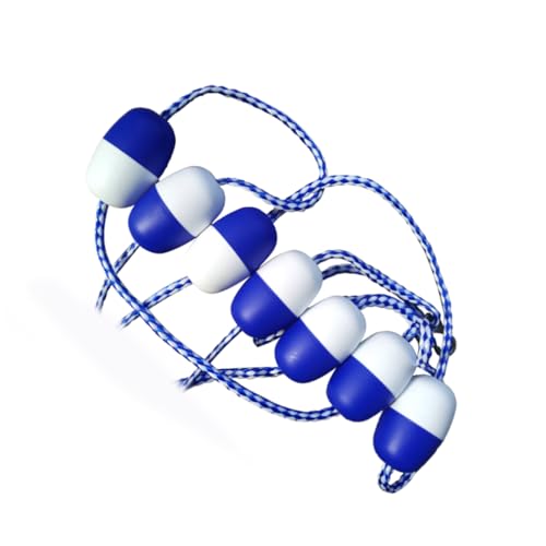 Toddmomy Fuß Schwimmteilsicherheitsleine mit Schwimmenden Bojen und Vormontierten Edelstahlhaken Langlebige Nylon und Abs Konstruktion zum Abteilen von Schwimmbereichen und Bahnen von Toddmomy