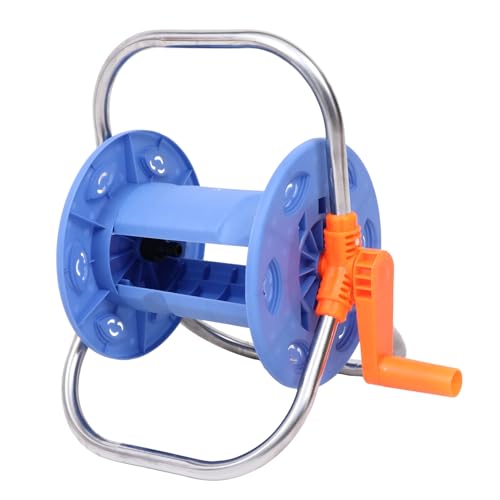 Toddmomy Gartenschlauch Aufroller Langlebig mit Stabilem Standfuß und Handkurbel Einfacher Schlauchaufbewahrer für Gartenwasser Leicht Montierbar und Kippsicher von Toddmomy