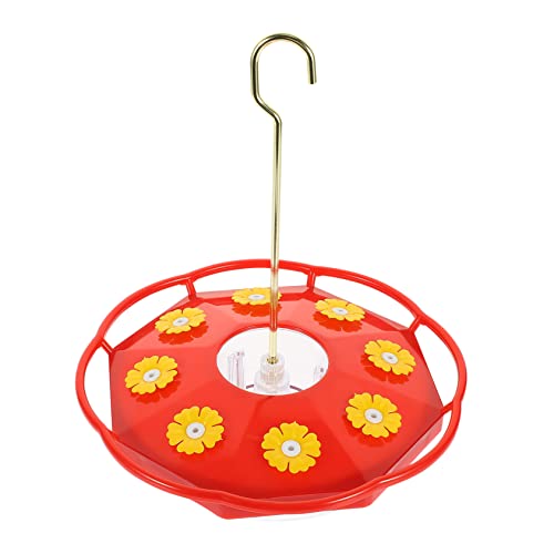 Toddmomy Hängender Vogelwasserbehälter Vogelfutterspender für Garten Dekoratives Hummingbird Futtergerät Rot für Balkon und Fenster Hochwertiges Kunststoffmaterial von Toddmomy