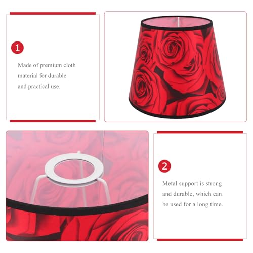 Toddmomy Halbrunder Roter Lampenschirm aus Lichtdichtem Leinenstoff Kleiner Lampenschirm für Tisch Stehlampe Abblendender Lampenbezug für Schlafzimmer und Wohnzimmer Toddmomy Halbrunder Roter Lampenschirm aus Lichtdichtem Leinenstoff Kleiner Lampenschirm für Tisch Stehlampe Abblendender Lampenbezug für Schlafzimmer und Wohnzimmer von Toddmomy