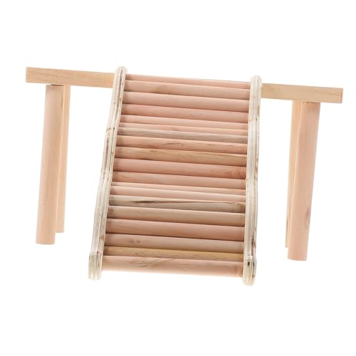 Toddmomy Hamster Spielplattform aus Holz Robust und Langlebig mit Glatten Kanten aus Stabiler Plattform und Leiter Multifunktionales Kleintier Klettern Ausruhen Käfig von Toddmomy