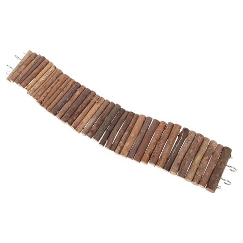 Toddmomy Hamsterleiter Holz Kleintier Klettergerüst Natürliches Holzspielzeug Hängende Kletterbrücke mit Versteck für Hamster Mäuse Rennmäuse Igel Spielerische Beschäftigung von Toddmomy